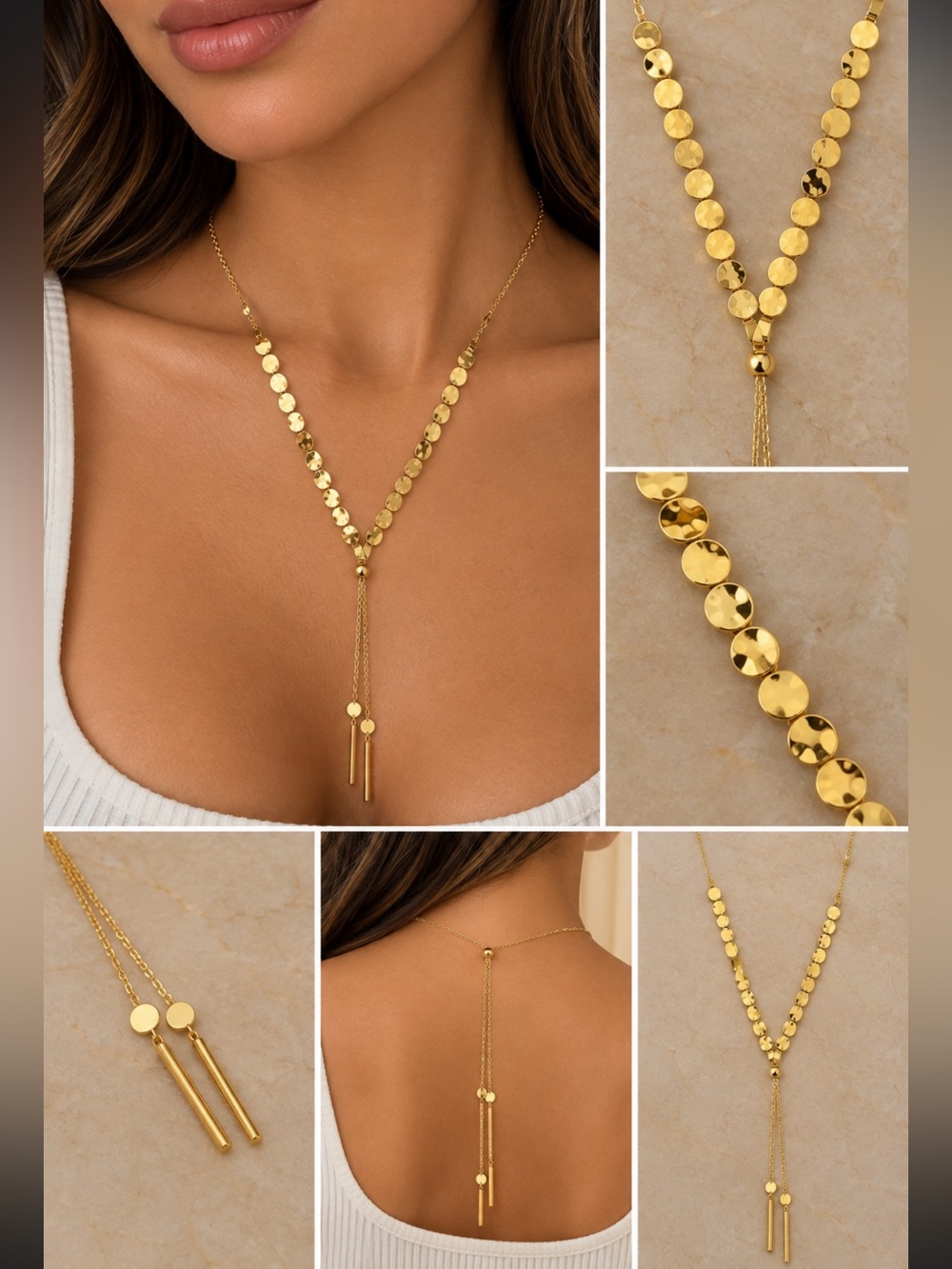 Gorjana Gold Disc Y-Chain Necklace